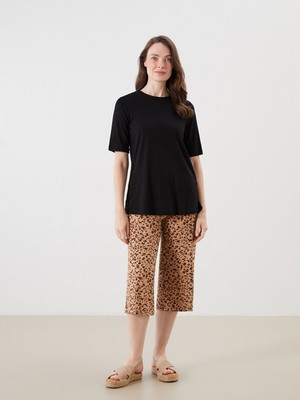 Lc Waikiki Yeni Sezon Beli Lastikli Desenli Kadın Kapri