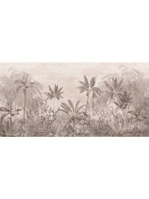 Tropik Ormanda Ağaçlar Geyikler Poster Duvar Kağıdı