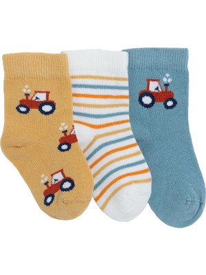 Hellobaby Hellobaby Erkek Bebek 3lü Soket Çorap Taşıtlar Yok