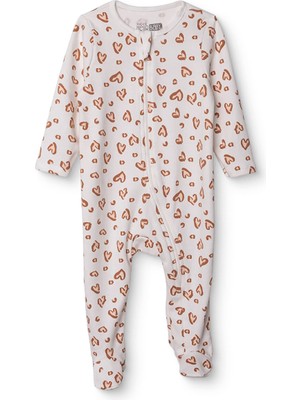 Hellobaby Hellobaby Kız Bebek Patikli Tulum Fermuarlı Bisiklet Yaka Uzun Paça Uzun Kol