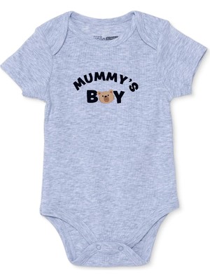 Hellobaby Hellobaby Erkek Bebek Kısa Kol Body Hayvan Baskılı Çıtçıtlı Envelope Neck Kısa Kol