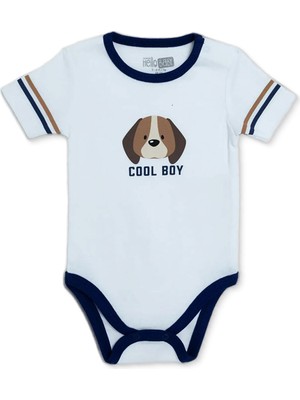 Hellobaby Hellobaby Erkek Bebek Kısa Kol Body Çıtçıtlı Popper Neck Kısa Kol