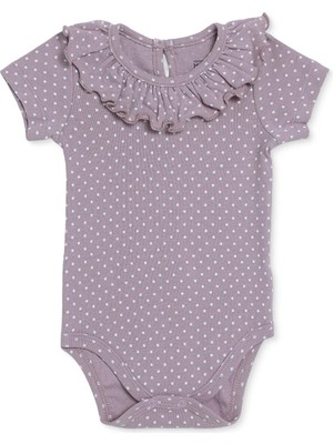 Hellobaby Hellobaby Kız Bebek Kısa Kol Body Puantiyeli Çıtçıtlı Çıtçıtlı Yaka Kısa Kol