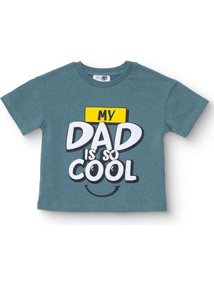 Hellobaby Hellobaby Erkek Bebek Tshirt Slogan Baskılı Bisiklet Yaka Kısa Kol