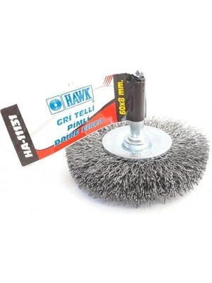 Pazarcan Hawk HA11131 Pimli Gri Tel Daire Fırça 60X8 mm