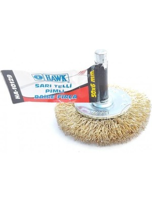 Pazarcan Hawk HA10129 Pimli Sarı Tel Daire Fırça 50X6 mm