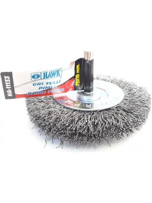 Pazarcan Hawk HA11133 Pimli Gri Tel Daire Fırça 75X10 mm