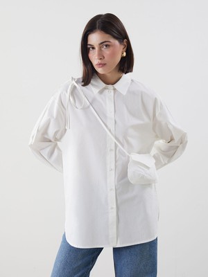 Lc Waikiki Yeni Sezon Askılı Cüzdan Detaylı Oversize Kadın Gömlek Tunik