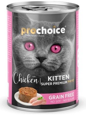 Shop A Way Prochoice Yavru Kediler Için, Tahılsız, Tavuk Etli Ezme, 400 G x 12 Adet