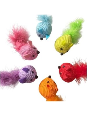 Shop A Way Örme Kumaş Tüylü Fare Kedi Oyuncağı 5 cm