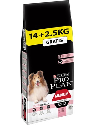 Shop A Way Pro Plan Medium Somonlu Kuru Köpek Maması, Yetişkin, 14 kg + 2.5 kg Hediye