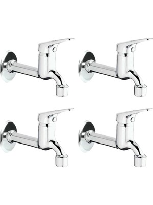 Dekofon 4lü Aç Kapa Mix Lavabo Musluk Wc Lavabo Uzun Musluk Perlatörlü