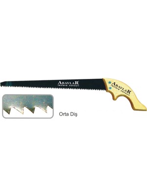 Dekofon Eco Lounge Abaylar Orta Diş Bağ Testere 35 cm - Ahşap Sap