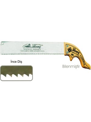 Eco Lounge Abay Ince Diş Zıvana El Testere 12 No - Ahşap Sap