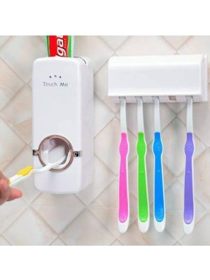 Shop A Way Otomatik Diş Macunu Sıkacağı 5 Adet Fırçalık Seti