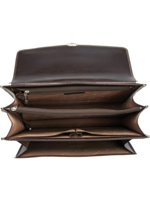 Tergan  Kahve Hakiki Deri Erkek Evrak Çantası - S1EV00002634-A98