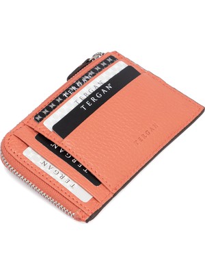 Tergan Pembe Hakiki Deri Unisex Kredi Kartlık - S1KK00000265-S2A
