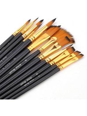 Shop A Way Hannah 12 Parça Boya Fırçası Seti, Çocuklar, Yetişkinler, Yeni Başlayanlar ve Profesyonel Için Akril