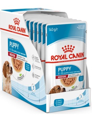 Shop A Way Royal Canin Medium Puppy Gravy Yavru Köpek Yaş Maması 140 gr x 10 Adet