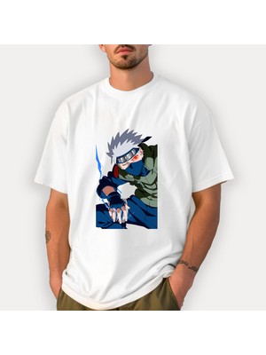 Kidilia Anime Tasarımlı %100 Pamuku Bisiklet Yaka Unisex T-Shirt