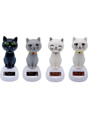 Dekofon Güneş Enerjili Sallanan Kedi Figürü