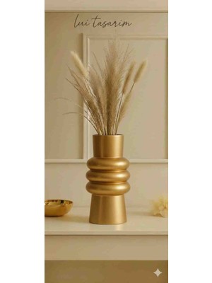Lui Tasarım 23 cm Gold Renk Meri Vazo