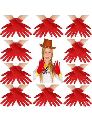 Dekofon Kırmızı Bando Eldiveni Seti 10 Çift (20 Adet)