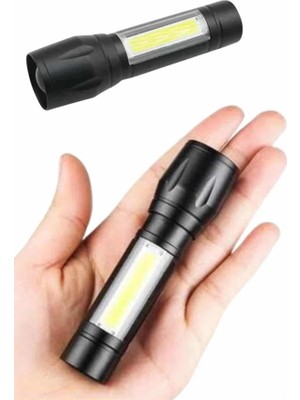 Dekofon El Feneri Uzun Menzilli USB Şarj Edilebilir Kamp Lambası