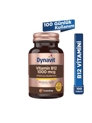 Dynavit Vitamin B12 1000 mcg 100 Dilaltı Tablet – Methylcobalamin - Hafıza & Enerji