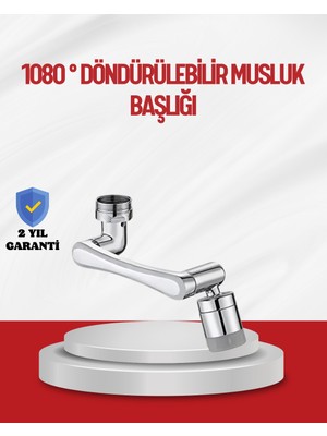 Aksiyon Global 1080° Çok Yönlü Musluk Aparatı Püskürtme ve Köpük Akışlı - Lisinya