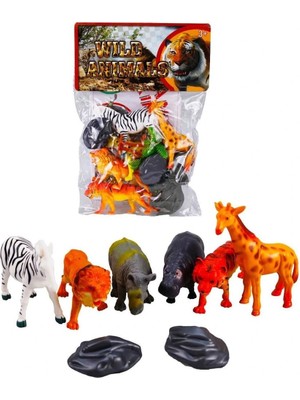 Dekofon 6 Lı Vahşi Hayvanlar Figür Seti