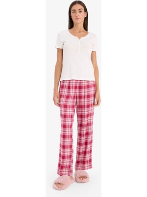 DeFacto Kareli Flanel Pijama Altı G1723AX26SP
