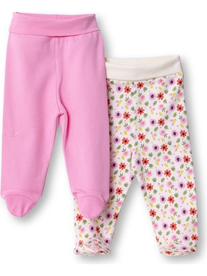 Hellobaby Hellobaby Kız Bebek 2li Patikli Alt Çiçek Baskılı Uzun Paça