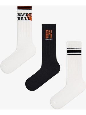 Penti Erkek Renkli Nyc Basketball 3'lü Soket