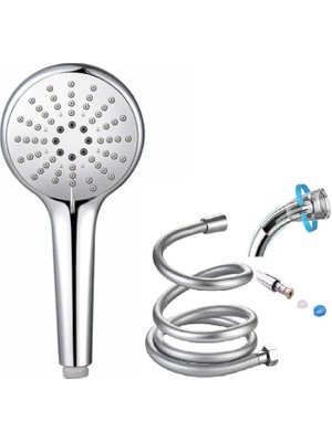 Hype Store Bath Duş Seti / 3 Fonksiyonlu Yüksek Dayanımlı Abs Duş Başlığı + 170CM Ekstra Uzun Duş Hortumu/nerol