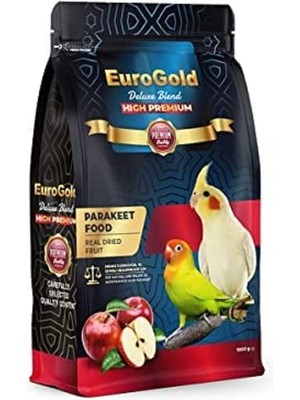 Hype Store Eurogold Deluxe Blend Gerçek Elmalı Premium Paraket Kuşu Yemi, 1 kg