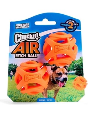 Hype Store Chuckit! Air Fetch Ball Köpek Oyuncağı, Orta (6,4 cm Çap), 9-27 kg Köpekler Için, 2'li Paket