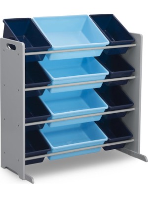 Hype Store Children Çocuk Oyuncakları 12 Plastik Kovalı - Greenguard Gold Sertifikalı, Gri/mavi