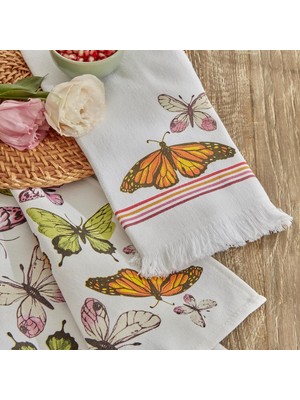 Hype Store Karaca Home Butterfly %100 Pamuk 2 Parça Mutfak Havlusu