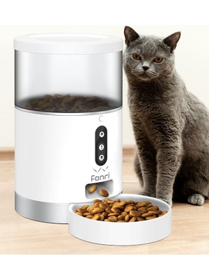 Hype Store Fonri Kedi Köpek Akıllı Mama Kabı, Otomatik, Wifi, 4lt, Uzaktan Kontrol, Porsiyon Ayarlı