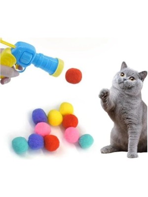 Hype Store Kedi Oyun Tabancası Interaktif - Peluş Toplarla Eğlenceli Oyun Zamanı, Ekstra Peluş Toplar