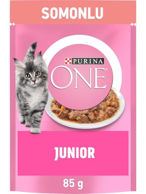 Shop A Way Purına One Somonlu Yavru Kediler Için Yaş Kedi Maması 85 Gram, 26 Adet