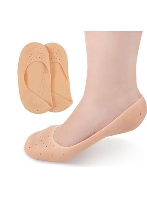 Hype Store Ayak Topuk Çatlak Çorabı Esnek Silikon Patik Ayak Yastık Pedi Taban Ayak Koruyucu Nemlendirici