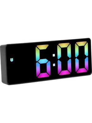 Hype Store Alfalink LED Dijital Masa Saati Termometre Alarm Takvimli Mod Ayarlı (Renkli)