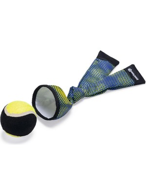 Hype Store Köpek Oyuncağı, Yüzen, Tenis Topu ve Kumaş Fırlatma, Mavi/sarı 29CM