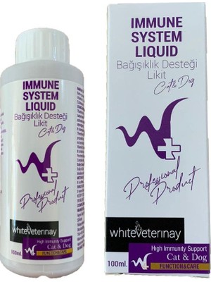 Hype Store W+ Whiteveterinay Immune System Liquid Cat&dog 100 ml (Kedi ve Köpekler Için Bağışıklık Desteği)