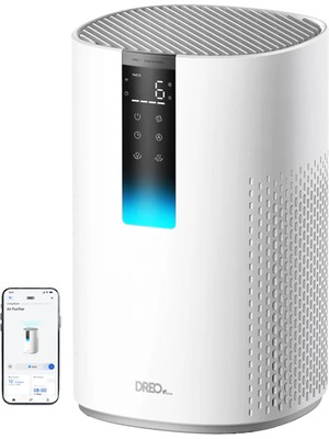 DREO Macro 605S Akıllı Hava Temizleyici Beyaz Renkli Sessiz Çalışma ve Zamanlayıcı Özellikli