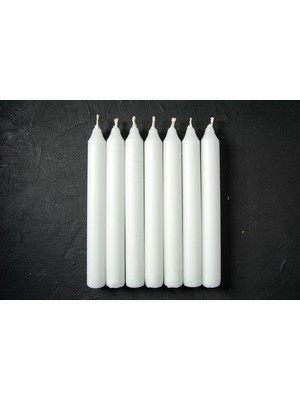 Hype Store 40 Adet 10 cm Beyaz Mum, Bakkal Mumu, Uzun Yanma Süresi, Düğünler ve Özel Günler Için Ideal, Eşit ve