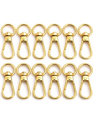 Nildenhobim Halka Çap 1 cm Ürün Boy 4 Cm Anahtarlık & Çanta Yaylı Kanca – Takı & Anahtarlık Aparatı (12 Adet )