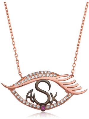 Tuncel Store 925 Ayar Gümüş Gözümde Aşk Kadın Gümüş Kolye PT2610882 (945)